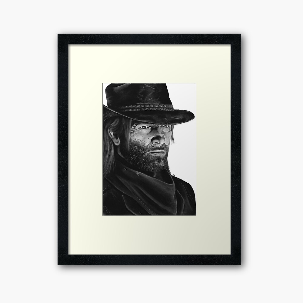 Arthur Morgan  Original Charcoal Drawing – Nabeela The Artist