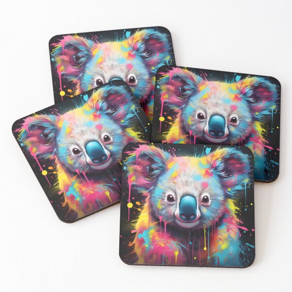 Item preview, adorable neon koala bear art print designed and sold by dcrc.