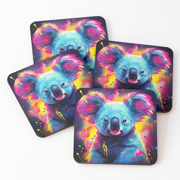 Item preview, adorable neon koala bear art print designed and sold by dcrc.
