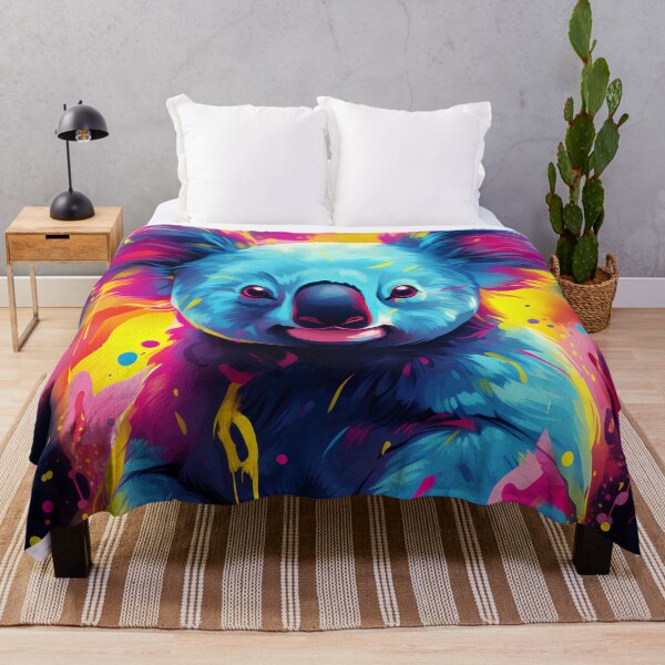 Item preview, adorable neon koala bear art print designed and sold by dcrc.