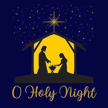 O Holy Night Nativity Stencil