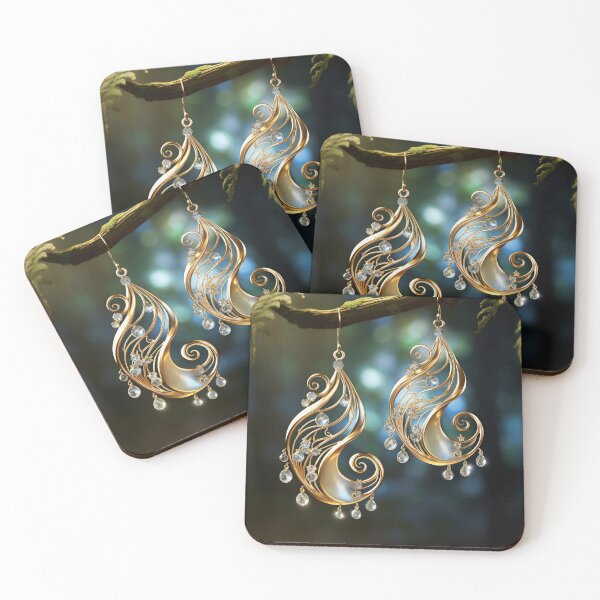 Item preview, Flowing Fantasy Earrings: Beauty and Harmony designed and sold by DeenaDee.