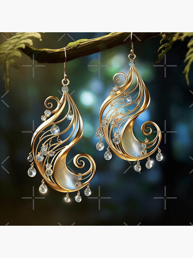 Flowing Fantasy Earrings: Beauty and Harmony