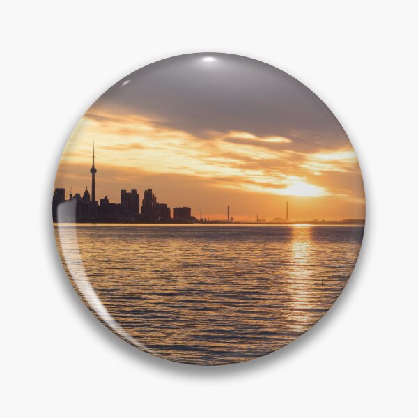 Item preview, Parting Clouds and God Rays - Sunrise Above Toronto Skyline designed and sold by Georgia Mizuleva.
