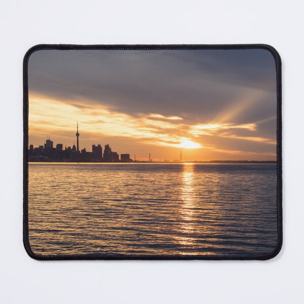 Item preview, Parting Clouds and God Rays - Sunrise Above Toronto Skyline designed and sold by Georgia Mizuleva.
