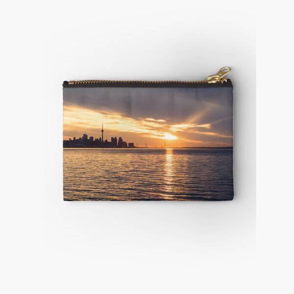 Item preview, Parting Clouds and God Rays - Sunrise Above Toronto Skyline designed and sold by Georgia Mizuleva.