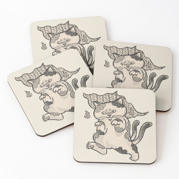 Item preview, Scary but Cute Cat Ghost or Spirit Nekomata Yokai designed and sold by OzzyMac.