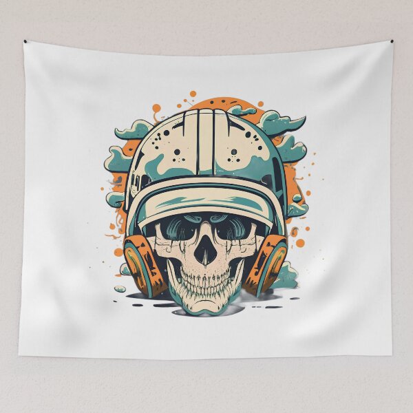 Item preview, helmet skull designed and sold by SabyDigitalArt.