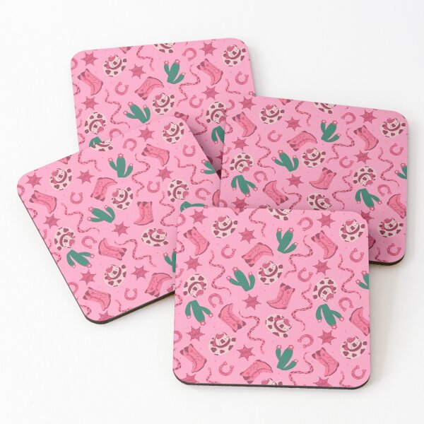 Item preview, Trendy pink pattern with cowboy boots, snakes, hats  designed and sold by burbura.