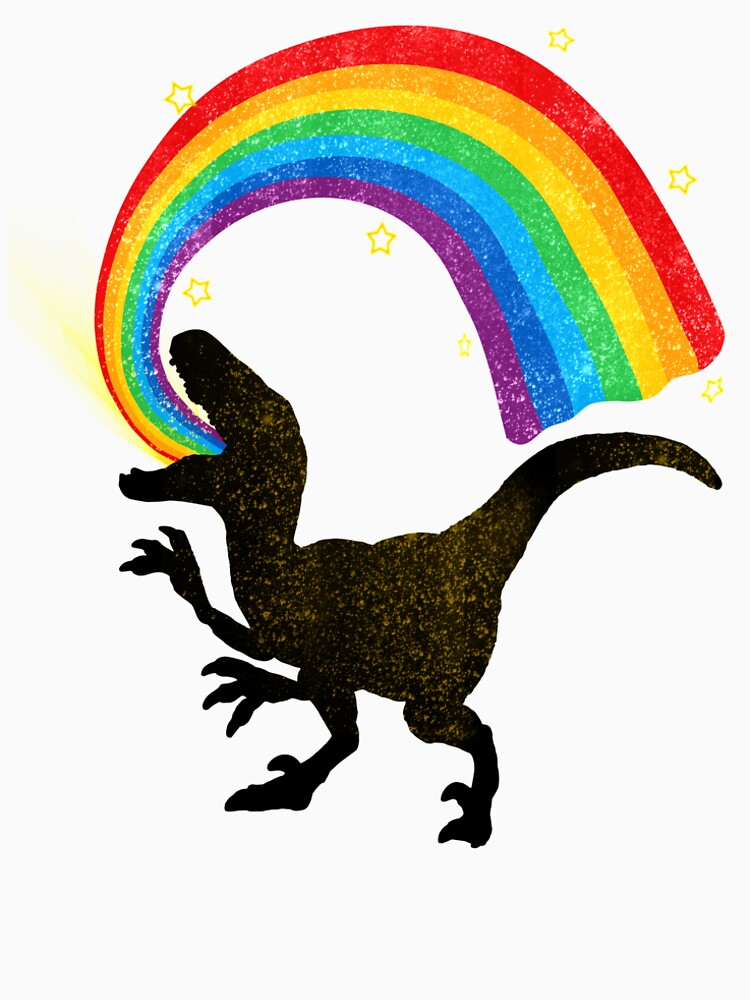 rainbow and dinosaur