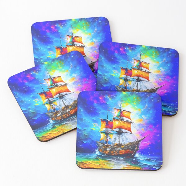 Item preview, Sailing Ship Acrylic Painting  designed and sold by celartinspire.