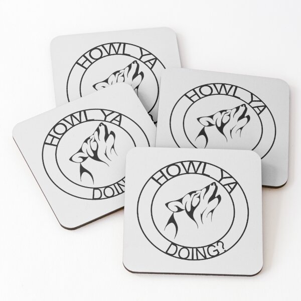Item preview, Howl ya doing Halloween werewolf pun on light background designed and sold by Rosefurn.