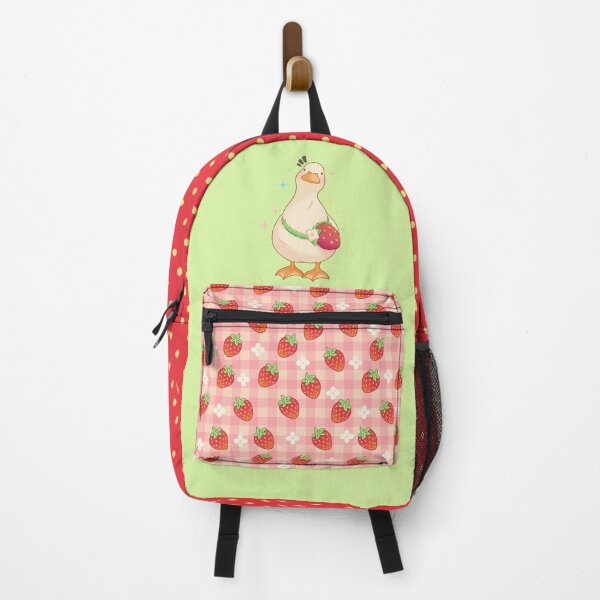 Item preview, duck with strawberry bag designed and sold by CuteBlueArt.