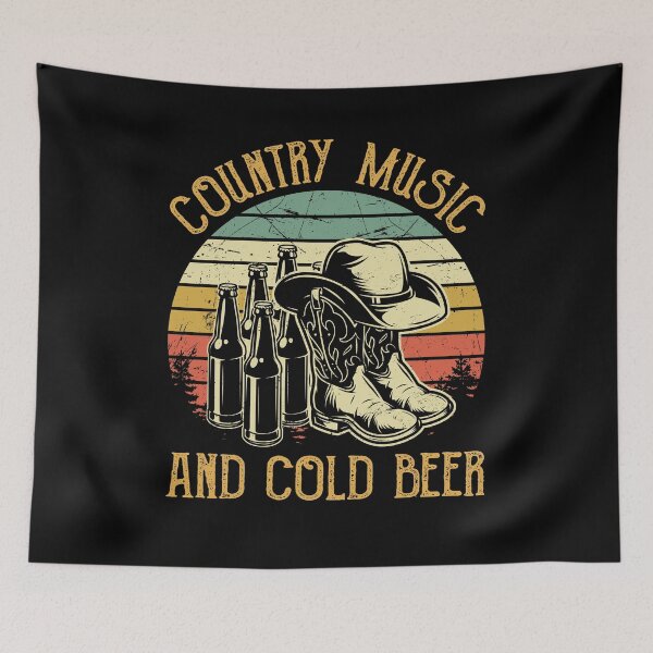Item preview, Vintage Retro Country Music And Cold Beer designed and sold by FionxRose.