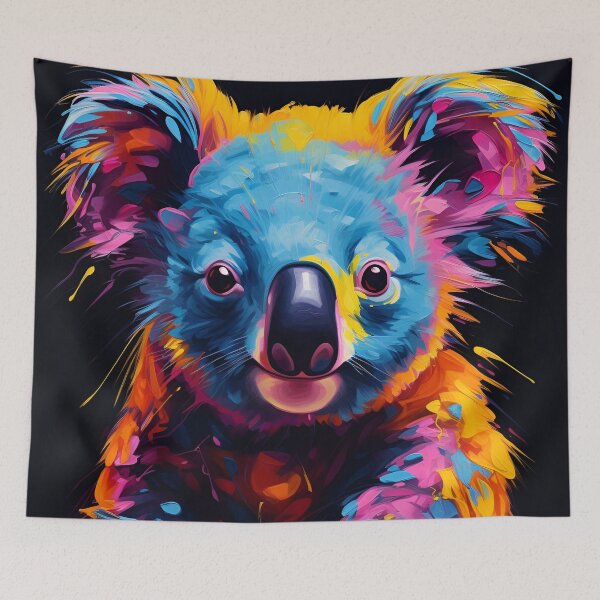 Item preview, Adorable Neon koala bear art print designed and sold by dcrc.