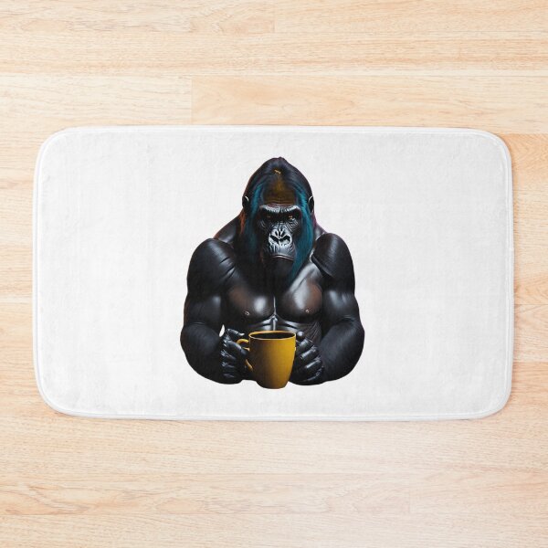 Item preview, Gorilla With Coffee Mug designed and sold by likbatonboot.
