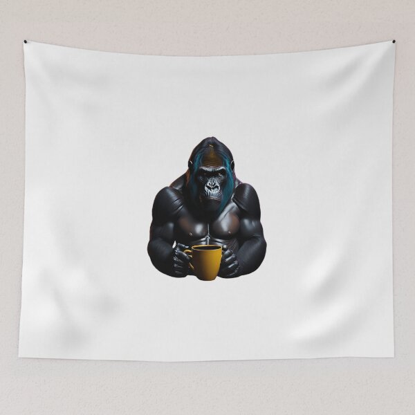 Item preview, Gorilla With Coffee Mug designed and sold by likbatonboot.