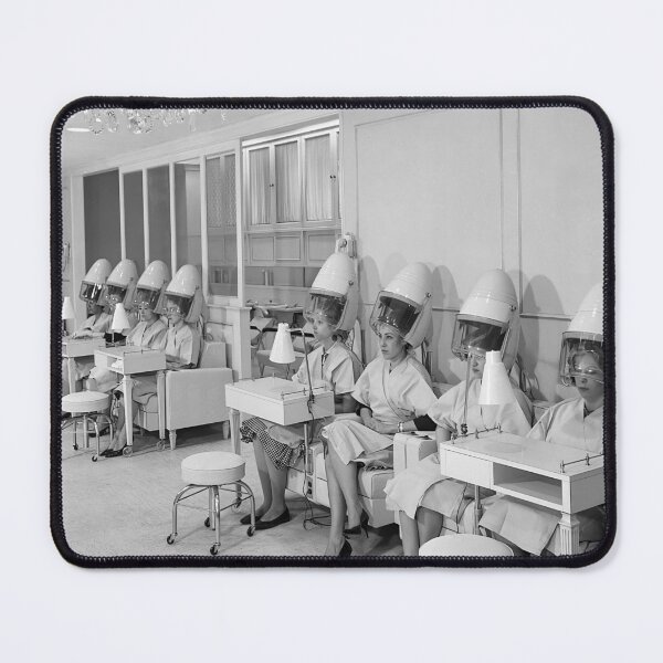 Item preview, Beauty Salon, Black and White Vintage Art designed and sold by modernretro.