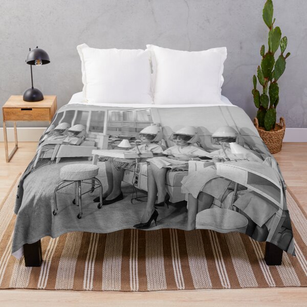 Item preview, Beauty Salon, Black and White Vintage Art designed and sold by modernretro.