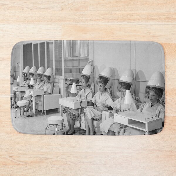 Item preview, Beauty Salon, Black and White Vintage Art designed and sold by modernretro.