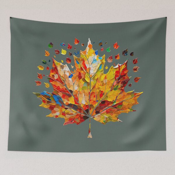 Item preview, Colorful Thanksgiving Maple Leaf, Fall Harvest, Seasonal designed and sold by Nange and Gabe.
