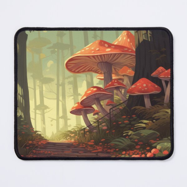 Item preview, Forest Retreat with Mushrooms, Leaves, and a Forest Path designed and sold by Zoomie-s.