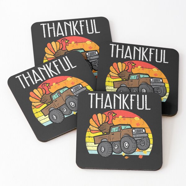 Item preview, Kids Thankful Turkey Monster Truck Retro Thanksgiving Toddler Boy designed and sold by William Parker.
