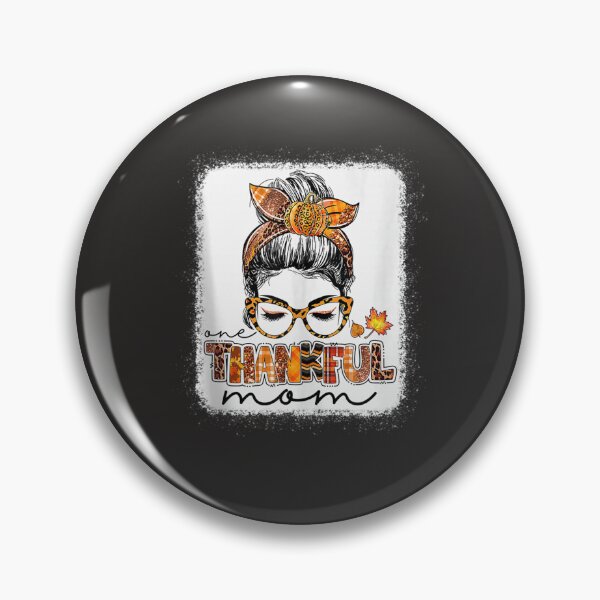 Item preview, Leopard Messy Bun One Thankful Mom Blessed Mom Thanksgiving designed and sold by William Parker.