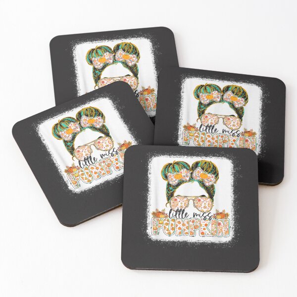 Item preview, Little Miss Pumpkin Messy Bun Girl Fall Thanksgiving designed and sold by William Parker.