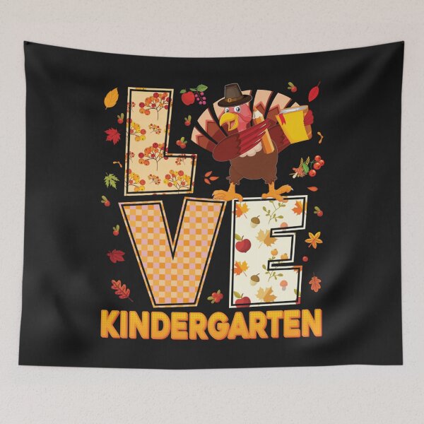 Item preview, Love Kindergarten Dabbing Turkey Thanksgiving Teacher Fall  designed and sold by William Parker.