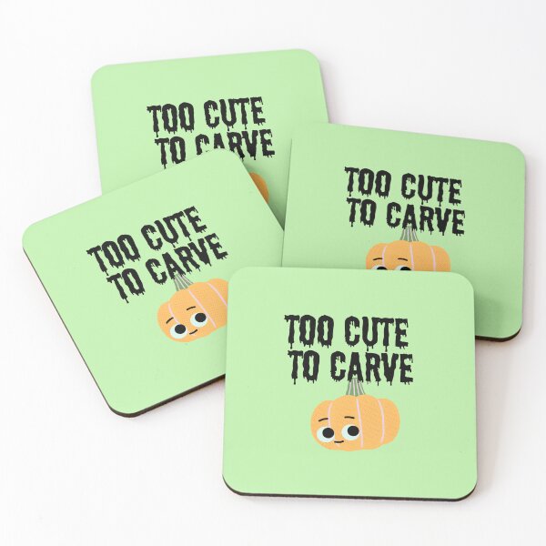 Item preview, Too Cute To Carve - Halloween Pumpkin on Pastel Green designed and sold by AnimaliaStar.