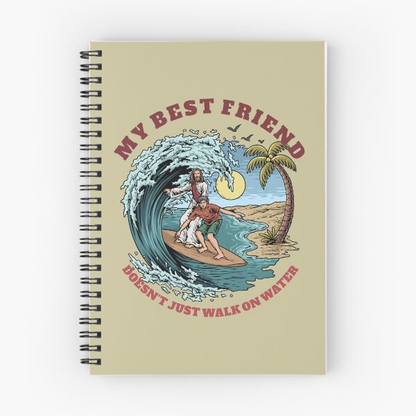 Item preview, Jesus & Dude Surfing designed and sold by ChristlikeMerch.