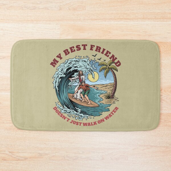 Item preview, Jesus & Dude Surfing designed and sold by ChristlikeMerch.