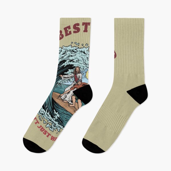Item preview, Jesus & Dude Surfing designed and sold by ChristlikeMerch.