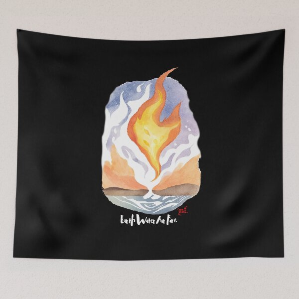 Item preview, Embrace the Elements Watercolor Style (dark) / RoYuMi designed and sold by royumi.