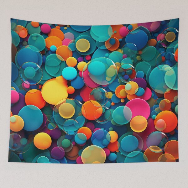 Item preview, Colorful bubbles, multicolor mosaic designed and sold by silent-violin.