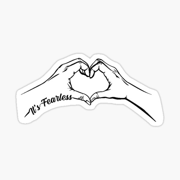 Taylor Swift The Eras Tour Hand Heart Fearless  Sticker for Sale by nerfie