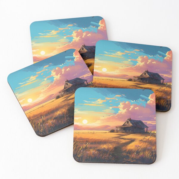 Item preview, Sunset Over a Rural Landscape designed and sold by aiartbay.