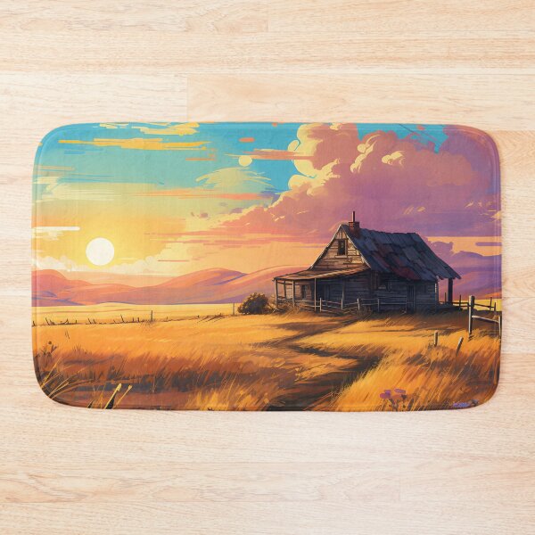 Item preview, Sunset Over a Rural Landscape designed and sold by aiartbay.