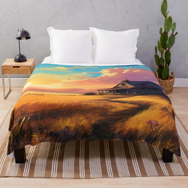 Item preview, Sunset Over a Rural Landscape designed and sold by aiartbay.