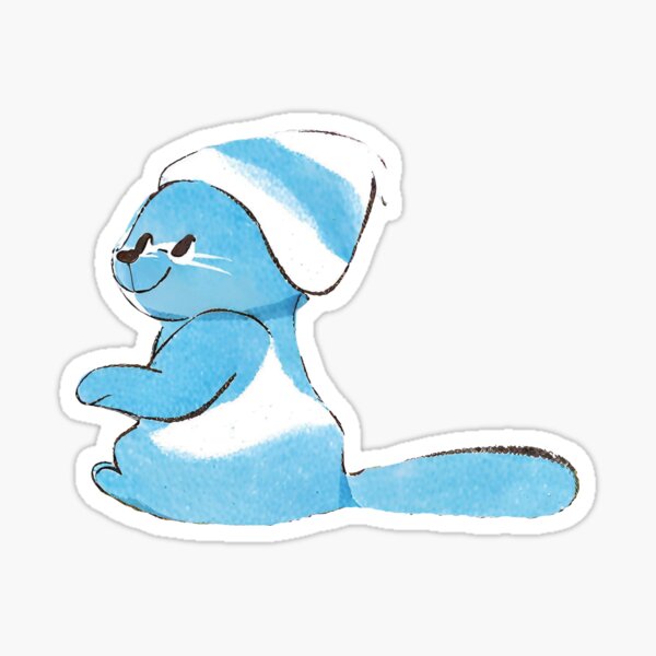 Smurf Cat Walking In Nature Sticker