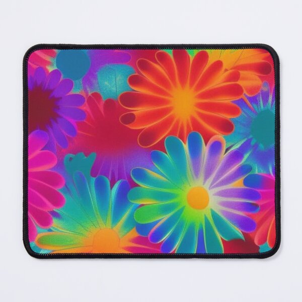Item preview, Abstract Colorful Neon Daisies Pattern designed and sold by calibrit.
