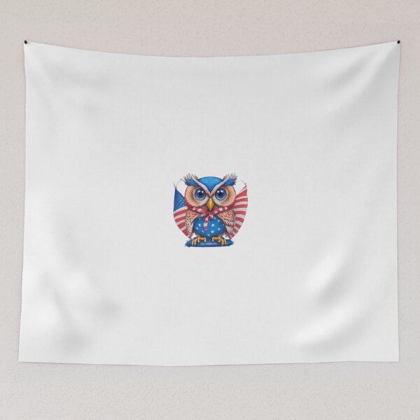 Item preview, Clipart of a patriotic owl.  designed and sold by Vegasstickers.