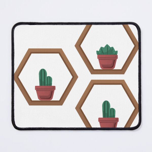 Item preview, A hexagonal frame with a potted plant in it. designed and sold by Satika Ploy.