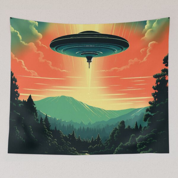 Item preview, Retro UFO Spaceship designed and sold by VisionDuke.