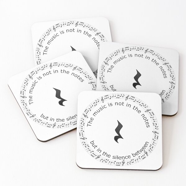 Item preview, Mozart quote with quarter crotchet rest symbol music student teacher gift designed and sold by ElegantTeaTime.