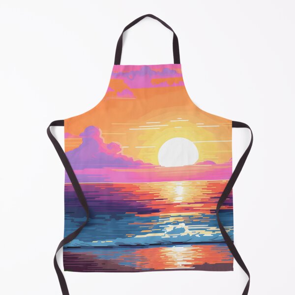 Artikelvorschau, Lo-Fi-Paradies | Neon-Sonnenuntergang-Strandszene entworfen und verkauft von MildOrangeStore.