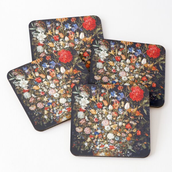 Item preview, Jan Brueghel's Masterpiece: Flowers in Wooden Vessel designed and sold by TheSoulOfArt.