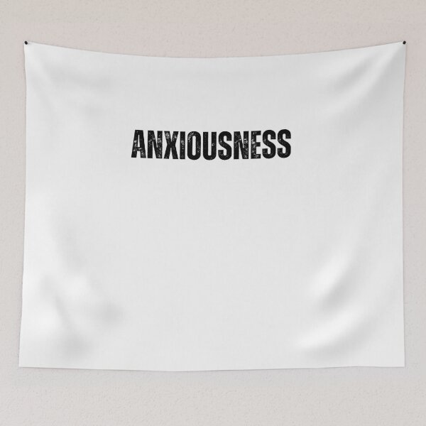 Item preview, anxiousness black and white Quote sticker tshirt designed and sold by Mindlimes.