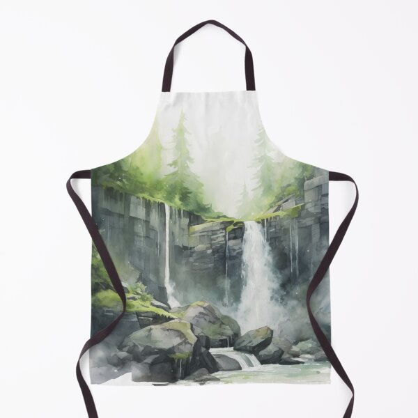 Item preview, Forest Retreat with Waterfall, Moss-Covered Rocks, and Mist designed and sold by Zoomie-s.